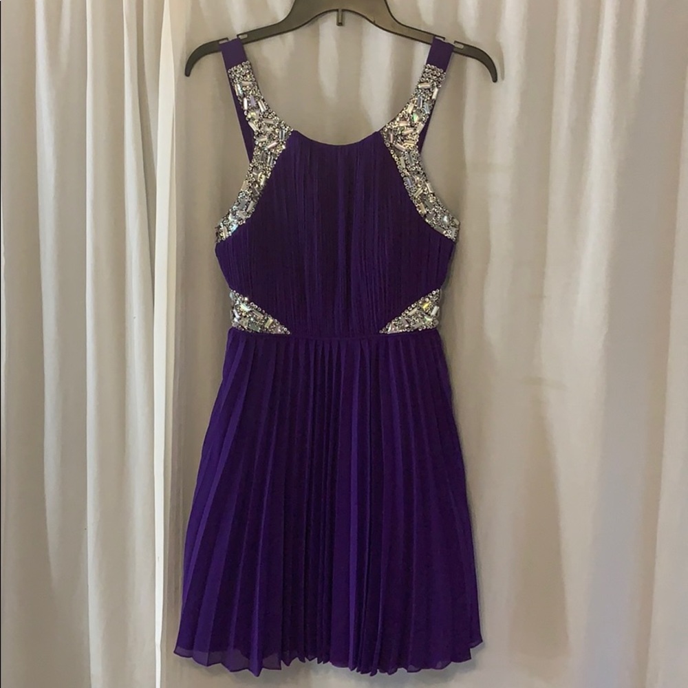 A purple homecoming dress